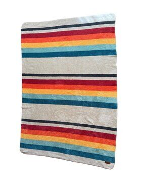 Pendleton Soft Plush Throw Mount Foraker 49" x 69" Multicolor Colorful Stripes🌼